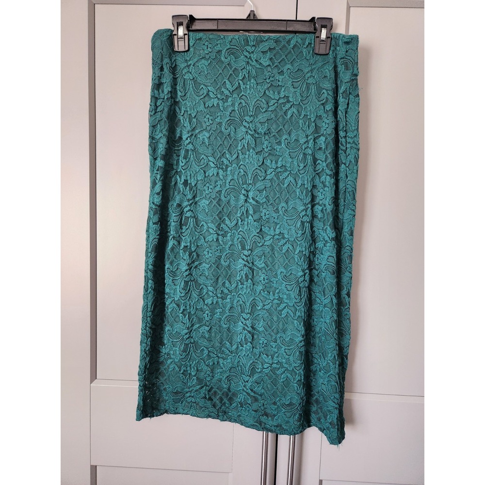 New AFRM Skirt Womens XL Green Lace Midi Pencil Bodycon Pull-On Stretchy Revolve